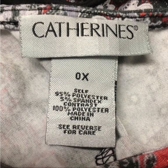 Catherine’s Women’s 3/4 Sleeve Scoop Neck Criss Cross Paisley Tunic, sz 0X - Picture 7 of 9